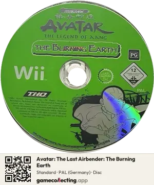Avatar: The Last Airbender: The Burning Earth Nintendo Wii, PAL disc
