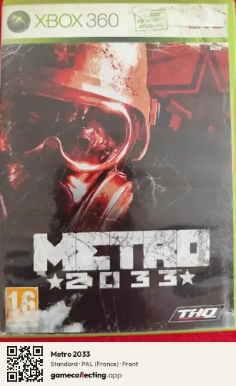 Metro 2033 Xbox 360, France box front