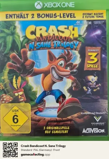 Crash Bandicoot N. Sane Trilogy Xbox One, Germany box front