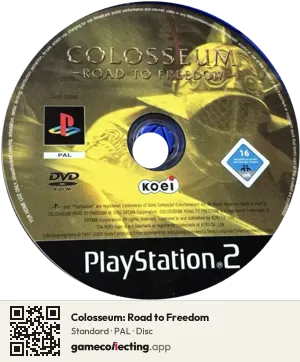 Colosseum: Road to Freedom PlayStation 2, PAL disc