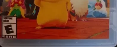Detective Pikachu Returns, the ESRB box on its front