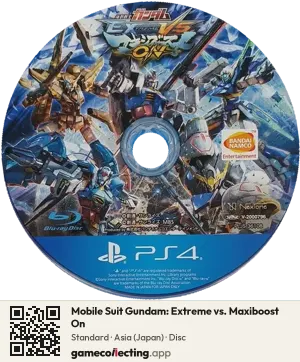 Mobile Suit Gundam: Extreme vs. Maxiboost On PlayStation 4, Asia disc