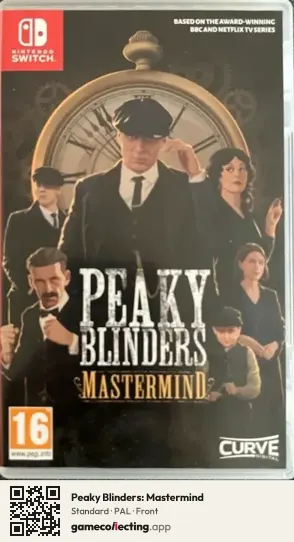 Peaky Blinders: Mastermind Nintendo Switch, PAL box front