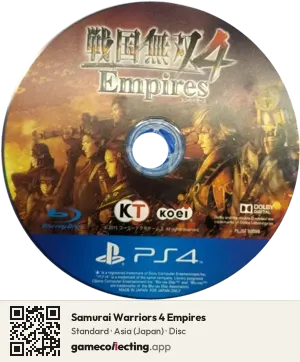 Samurai Warriors 4 Empires PlayStation 4, Asia disc