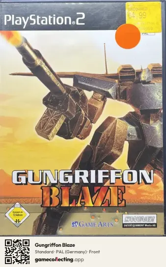 Gungriffon Blaze PlayStation 2, Germany box front