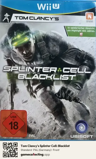 Tom Clancy's Splinter Cell: Blacklist Nintendo Wii U, Germany box front