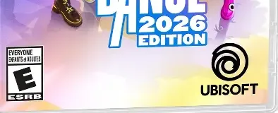 Just Dance 2026 Edition, the ESRB box on its front