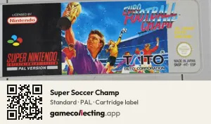 Super Soccer Champ Super Nintendo Entertainment System, PAL cartridge label