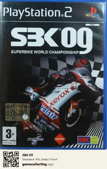 SBK 09 PlayStation 2, Italy box front