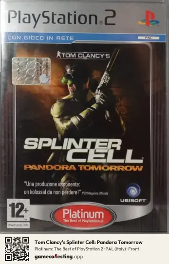 Tom Clancy's Splinter Cell: Pandora Tomorrow PlayStation 2, Italy box front
