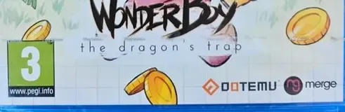 Wonder Boy: The Dragon's Trap, the PEGI square on its front