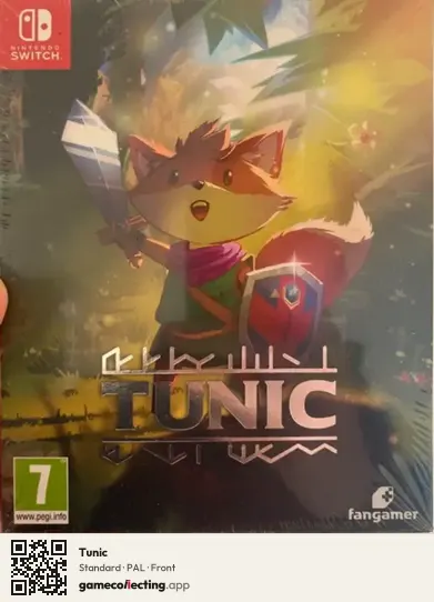 Tunic Nintendo Switch, PAL box front