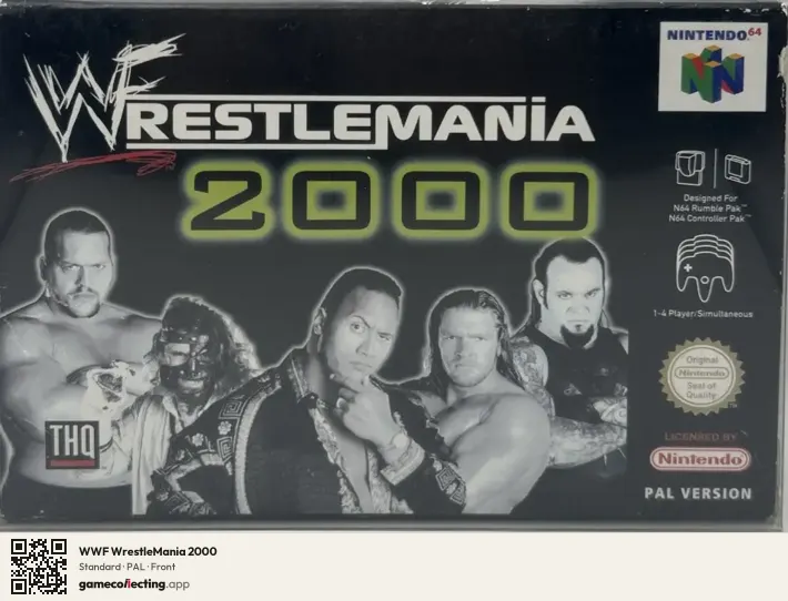 WWF WrestleMania 2000 Nintendo 64, PAL box front