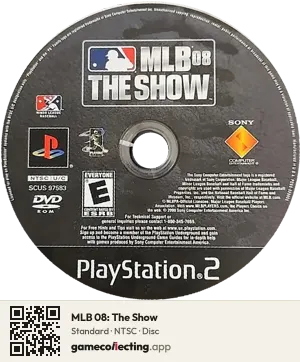 MLB 08: The Show PlayStation 2, NTSC disc