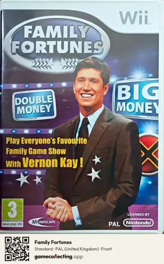Family Fortunes Nintendo Wii, United Kingdom box front