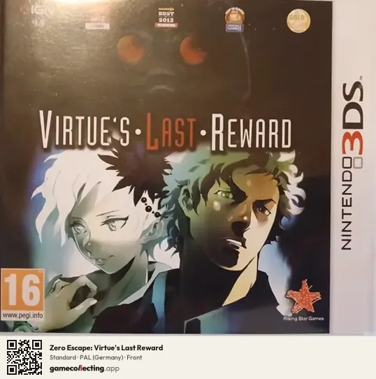 Zero Escape: Virtue's Last Reward Nintendo 3DS, Germany box front