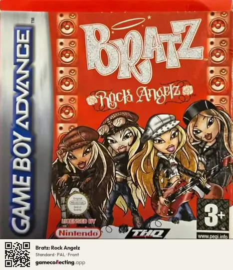 Bratz: Rock Angelz Game Boy Advance, PAL box front