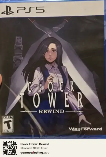 Clock Tower: Rewind PlayStation 5, NTSC box front