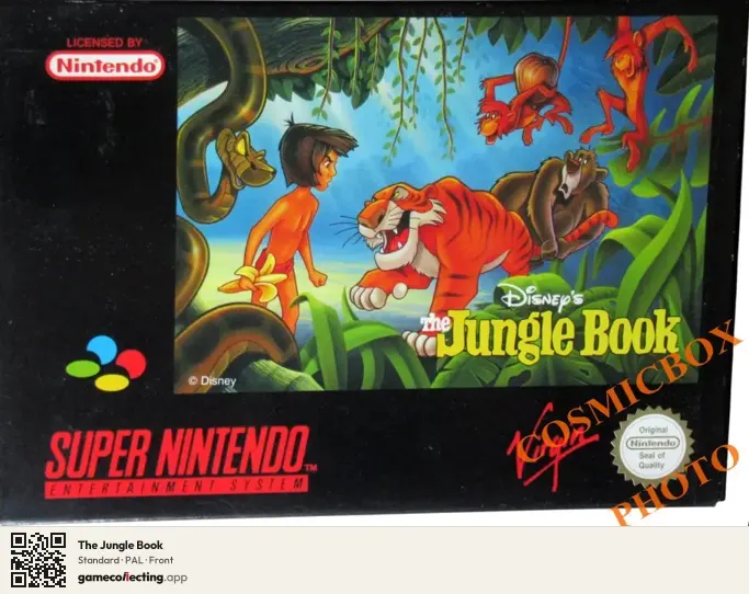 The Jungle Book Super Nintendo Entertainment System, PAL box front
