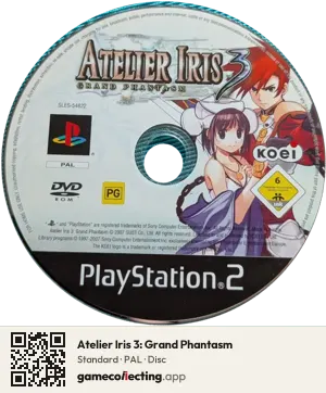 Atelier Iris 3: Grand Phantasm PlayStation 2, PAL disc