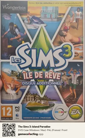 The Sims 3: Island Paradise Computer, France box front