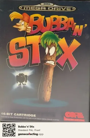 Bubba 'n' Stix Sega Mega Drive / Genesis, PAL box front