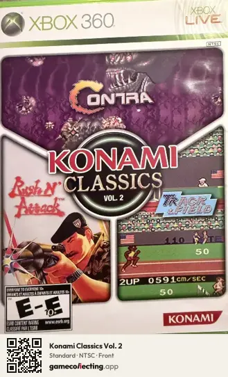 Konami Classics Vol. 2 Xbox 360, NTSC box front