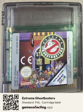 Extreme Ghostbusters Game Boy Color, PAL cartridge label