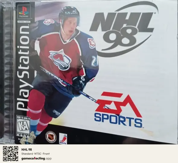 NHL 98 PlayStation, NTSC box front
