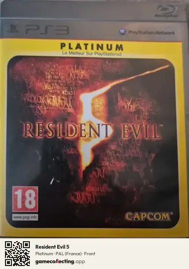 Resident Evil 5 PlayStation 3, France box front