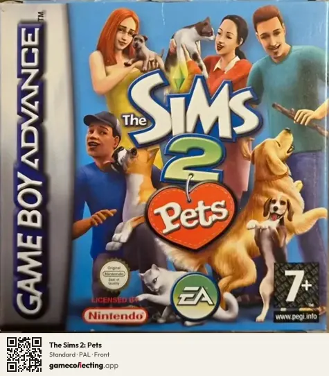 The Sims 2: Pets Game Boy Advance, PAL box front