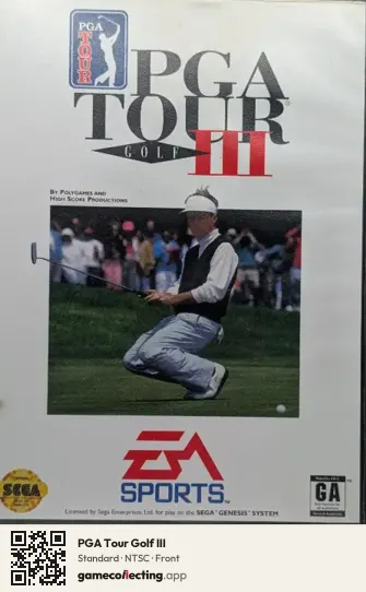PGA Tour Golf III Sega Mega Drive / Genesis, NTSC box front