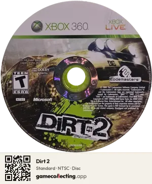 Dirt 2 Xbox 360, NTSC disc