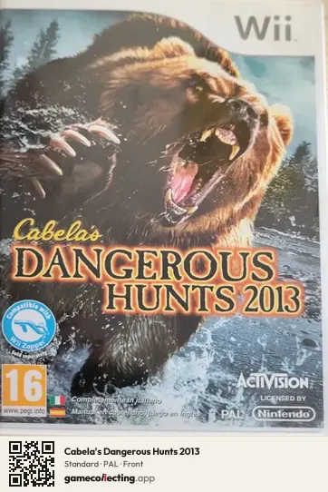Cabela's Dangerous Hunts 2013 Nintendo Wii, PAL box front