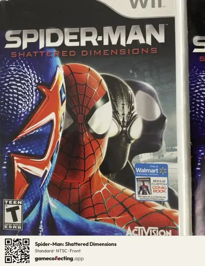 Spider-Man: Shattered Dimensions Nintendo Wii, NTSC box front