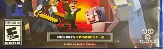 Minecraft: Story Mode, the ESRB box on its front