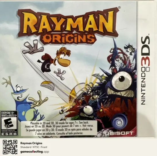 Rayman Origins Nintendo 3DS, NTSC box front