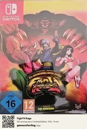 Fight'N Rage Nintendo Switch, PAL box front