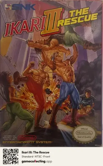 Ikari III: The Rescue Nintendo Entertainment System, NTSC box front