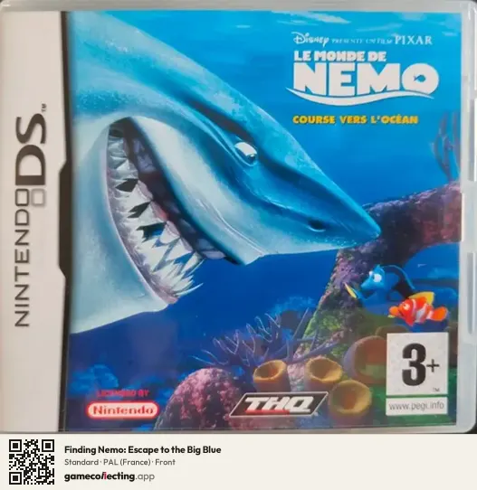 Finding Nemo: Escape to the Big Blue Nintendo DS, France box front