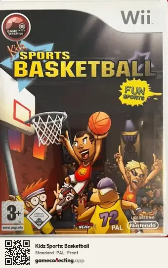 Kidz Sports: Basketball Nintendo Wii, PAL box front