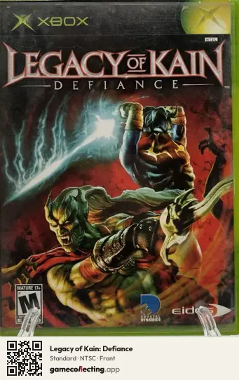 Legacy of Kain: Defiance Xbox, NTSC box front