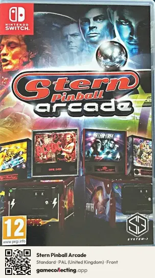 Stern Pinball Arcade Nintendo Switch, United Kingdom box front