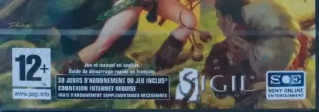 Vanguard: Saga of Heroes, the PEGI square on its front