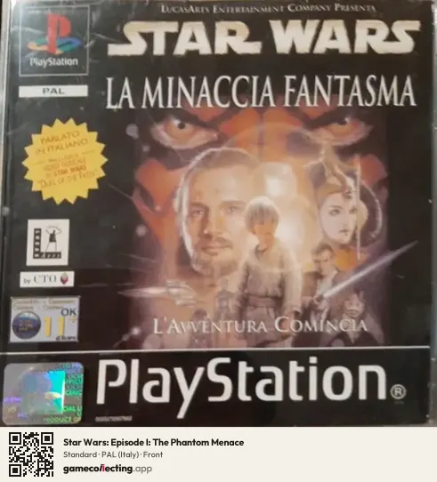 Star Wars: Episode I: The Phantom Menace PlayStation, Italy box front