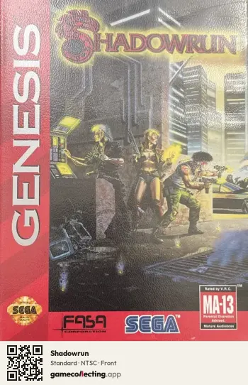 Shadowrun Sega Mega Drive / Genesis, NTSC box front