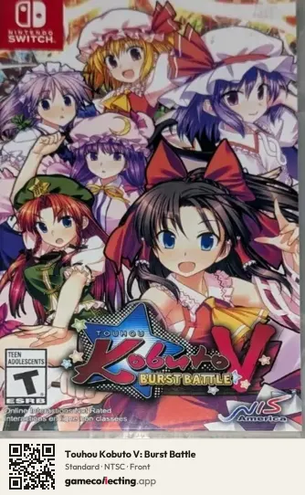 Touhou Kobuto V: Burst Battle Nintendo Switch, NTSC box front