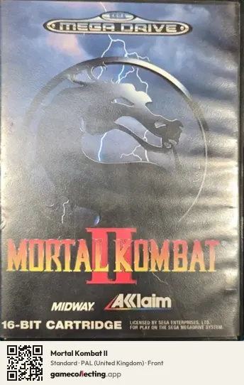 Mortal Kombat II Sega Mega Drive / Genesis, United Kingdom box front