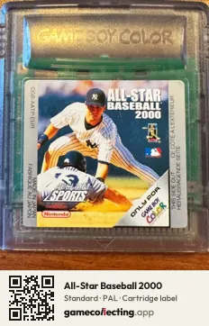 All-Star Baseball 2000 Game Boy Color, PAL cartridge label