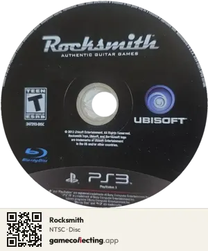 Rocksmith PlayStation 3, NTSC disc